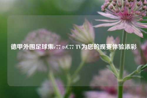 德甲外围足球集c77 tvC77 TV为您的观赛体验添彩
