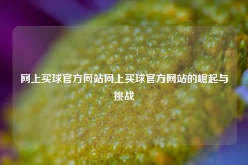 网上买球官方网站网上买球官方网站的崛起与挑战